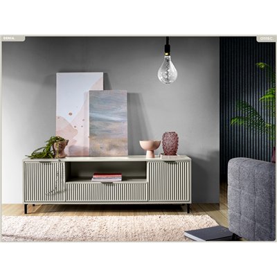 Meuble TV - L.165 x H.55 x P.40 cm - Cashmere - DENIA