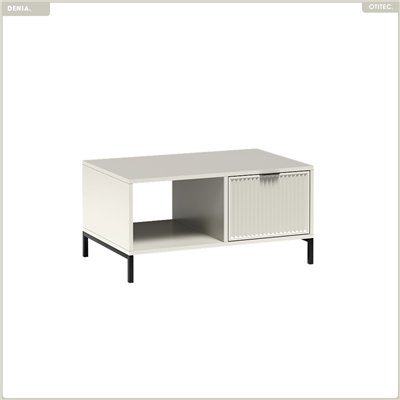 Table basse - L.90 x H.45 x P.58 cm - Cashmere - DENIA