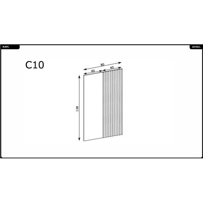 Panneau mural décoratif - L.80 x H.138 x P.3 cm - KAVI