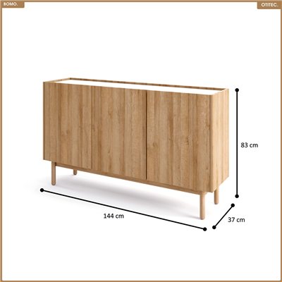 Commode - L.144 x H.83 x P.37 - BOMO
