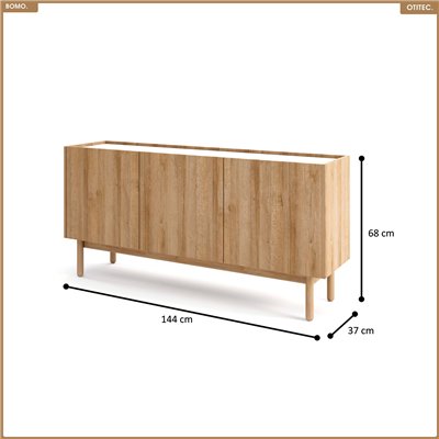 Commode - L.144 x H.68 x P.37 - BOMO