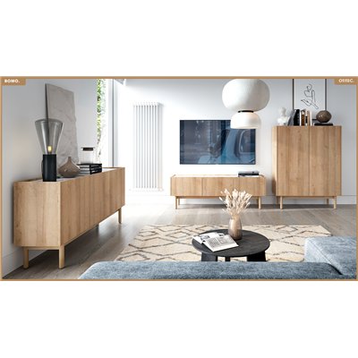 Meuble TV - L.144 x H.48 x P.37 - BOMO