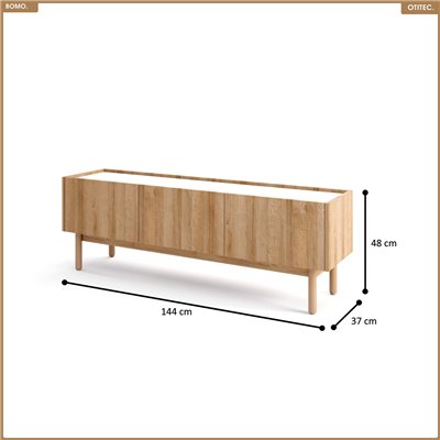 Meuble TV - L.144 x H.48 x P.37 - BOMO
