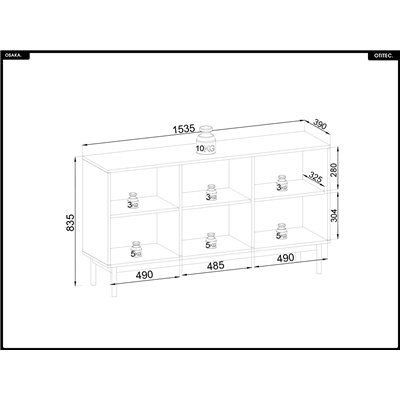 Commode – L.154 x H.83 x P.39 cm – OSAKA