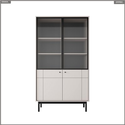 Bibliothèque vitrée – L.104 x H.185 x P.39 cm – OSAKA