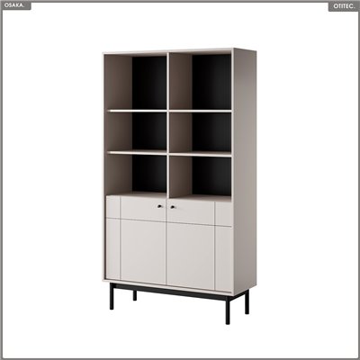 Bibliothèque ouverte – L.104 x H.185 x P.39 cm – OSAKA