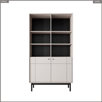 Bibliothèque ouverte – L.104 x H.185 x P.39 cm – OSAKA