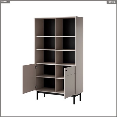 Bibliothèque ouverte – L.104 x H.185 x P.39 cm – OSAKA