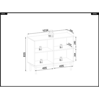 Commode – L.104 x H.83 x P.39 cm – OSAKA