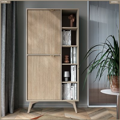 Bibliothèque - L.80 x H.160 x P.38 cm - KAORI