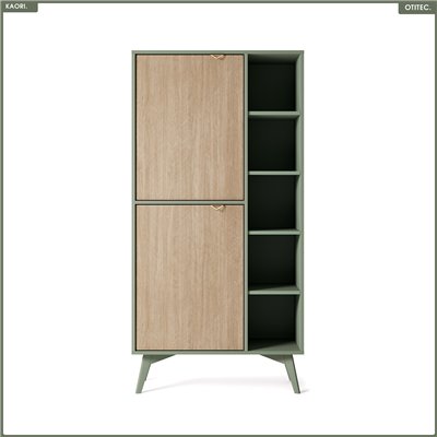 Bibliothèque - L.80 x H.160 x P.38 cm - KAORI