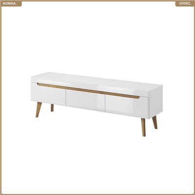 Meuble TV - L.160 x H.50 x P.40 cm - NORDIA