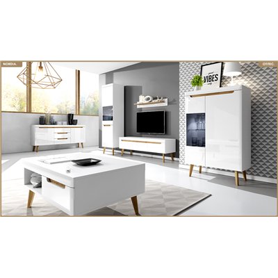 Meuble TV - L.107 x H.50 x P.40 cm - NORDIA