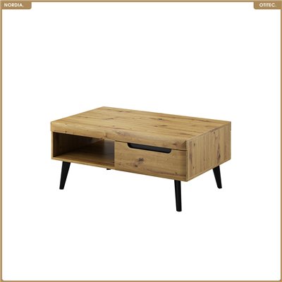 Table basse - L.107 x H.46 x P.67 cm - NORDIA