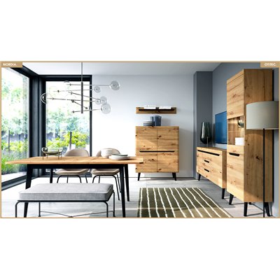 Table extensible - L.140-180 x H.76 x P.80 cm - NORDIA