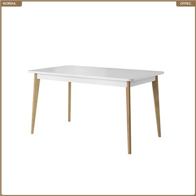 Table extensible - L.140-180 x H.76 x P.80 cm - NORDIA