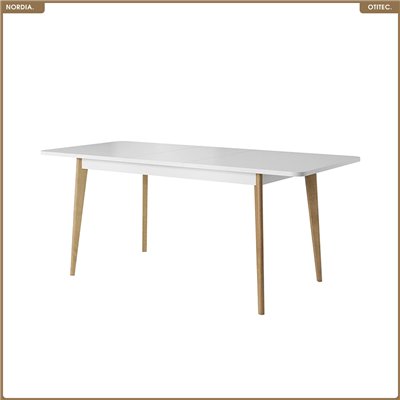 Table extensible - L.140-180 x H.76 x P.80 cm - NORDIA