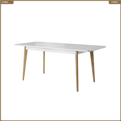 Table extensible - L.140-180 x H.76 x P.80 cm - FJORA
