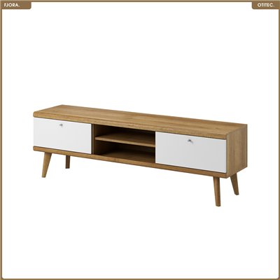 Meuble TV - L.160 x H.50 x P.40 cm - FJORA