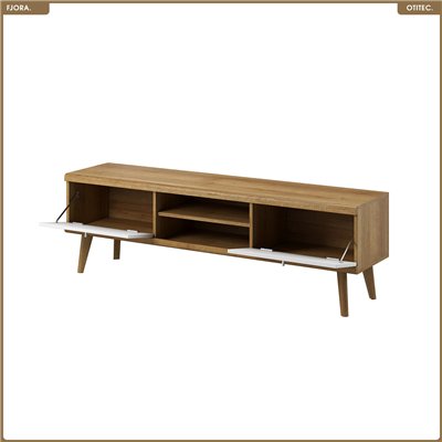Meuble TV - L.160 x H.50 x P.40 cm - FJORA