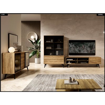 Meuble TV - L.180 x H.54 x P.39 cm - CLIDE