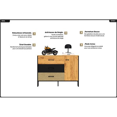 Commode - H.90 x L.120 x P.40 cm - OKU