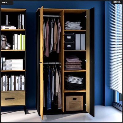 Garde robe - H.190 x L.90 x P.55 cm - OKU
