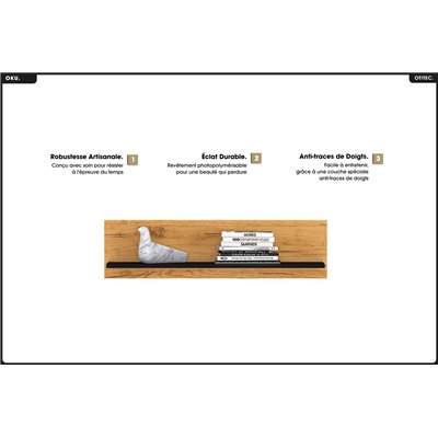 Étagère murale - H.24 x L.92 x P.21 cm - OKU