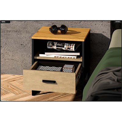 Table de chevet - H.50 x L.45 x P.40 cm - OKU