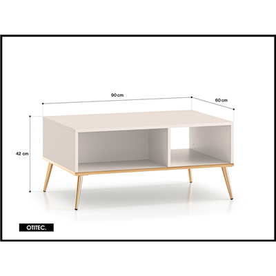 Table basse - H.41 x L.60 x L.90 cm - SELGY