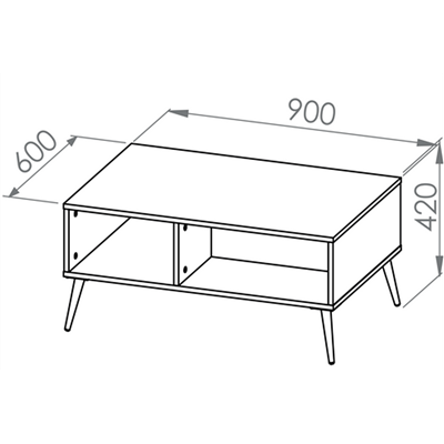 Table basse - H.41 x L.60 x L.90 cm - SELGY