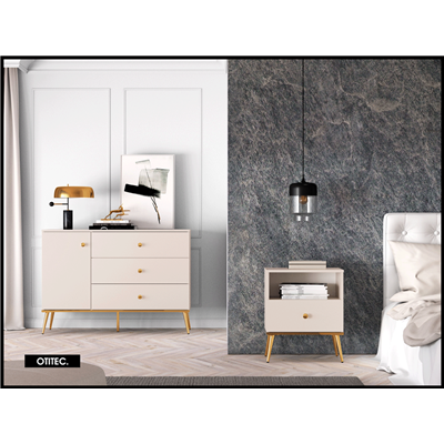 Table de chevet - H.54 x L.34 x L.50 cm - SELGY