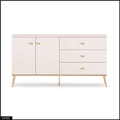 Commode - H.85 x L.40 x L.160 cm - SELGY - couleur Cachemire