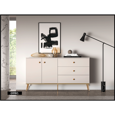 Commode - H.85 x L.40 x L.160 cm - SELGY - couleur Cachemire