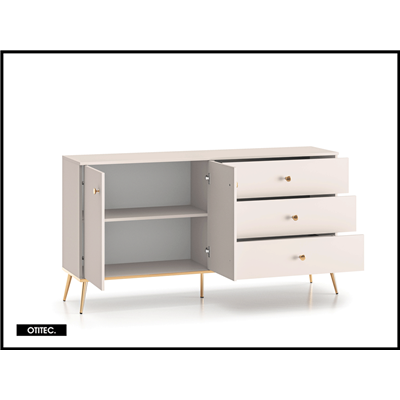 Commode - H.85 x L.40 x L.160 cm - SELGY - couleur Cachemire