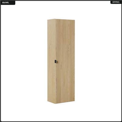 Colonne de salle de bain - H.140 x L.40 x P.25 - OLIVE - Chêne