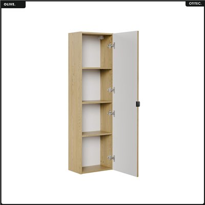 Colonne de salle de bain - H.140 x L.40 x P.25 - OLIVE - Chêne