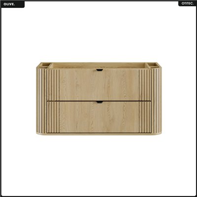 Meuble sous vasque - H.52 x L.100 x P.45 - OLIVE - Chêne