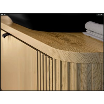 Meuble sous vasque - H.52 x L.120 x P.45 - OLIVE - Chêne