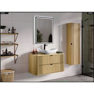 Plan vasque - H.2 x L.120 x P.45 - OLIVE - Chêne