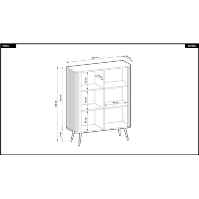 Commode - L.103 x H.129 x P.39 cm - VANA