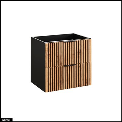 Meuble sous vasque - 60 cm - 2 tiroirs - Chêne - WOTANIA