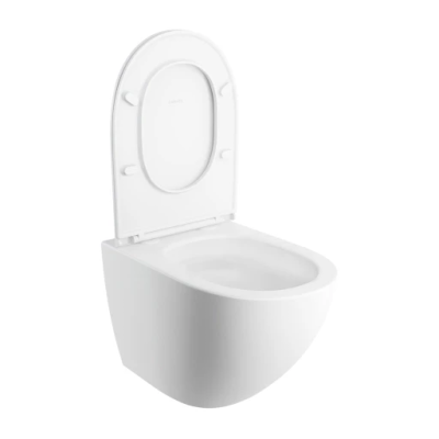 copia de OTTAWA - Cuvette de WC murale avec abattant frein de chute, 49 x 37 cm