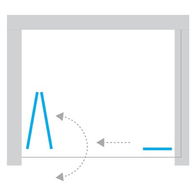 copy of copy of copy of copy of NEW SOLEO - porte de douche battante simple