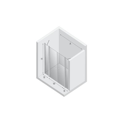 kopia kopia kopia kopia NEW SOLEO - porte de douche battante simple