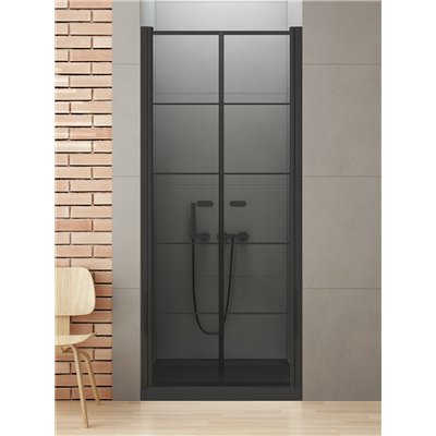 NEW SOLEO -  porte battante - double - motif à carreaux