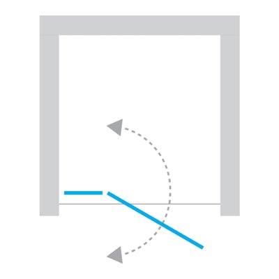 NEW SOLEO -  battante simple avec charnière et support diagonal