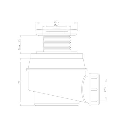 Siphon de baignoire et de douche