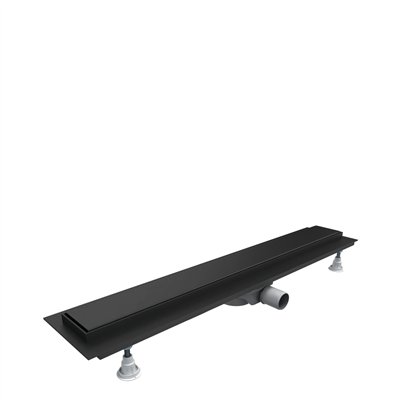 Écoulement linéaire de douche avec grille pleine,