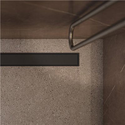 Écoulement linéaire de douche avec grille pleine,